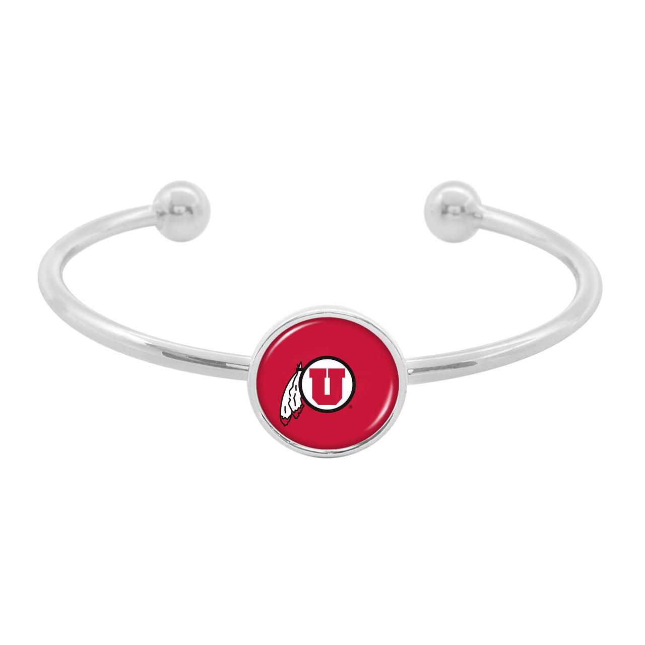 Utah Utes Bracelet- Izzie Silver Cuff