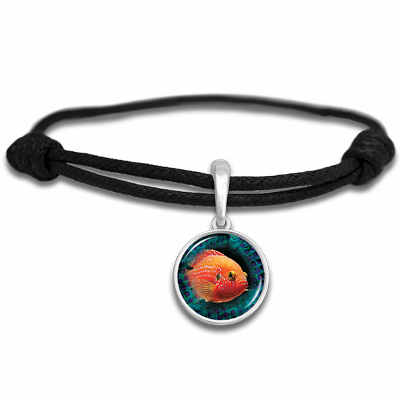 African Jewelfish Adjustable Leather Bracelet