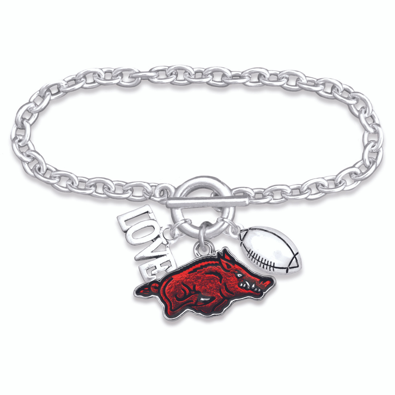 Arkansas Razorbacks Touchdown Bracelet