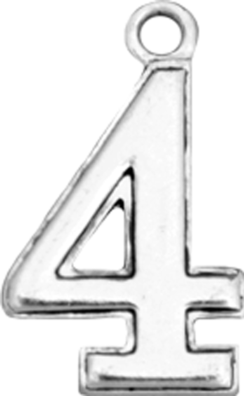 Number Accent Charm- Small "4"