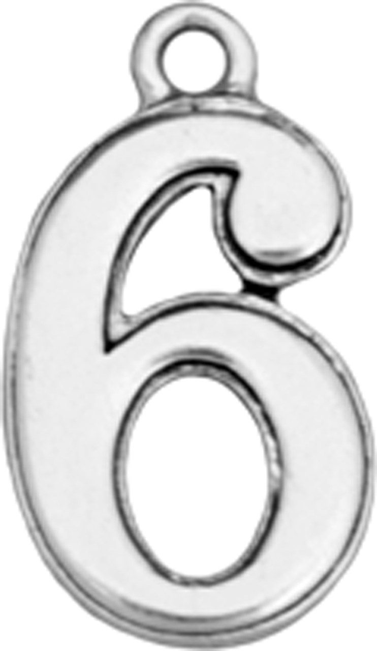 Number Accent Charm- Small "6"