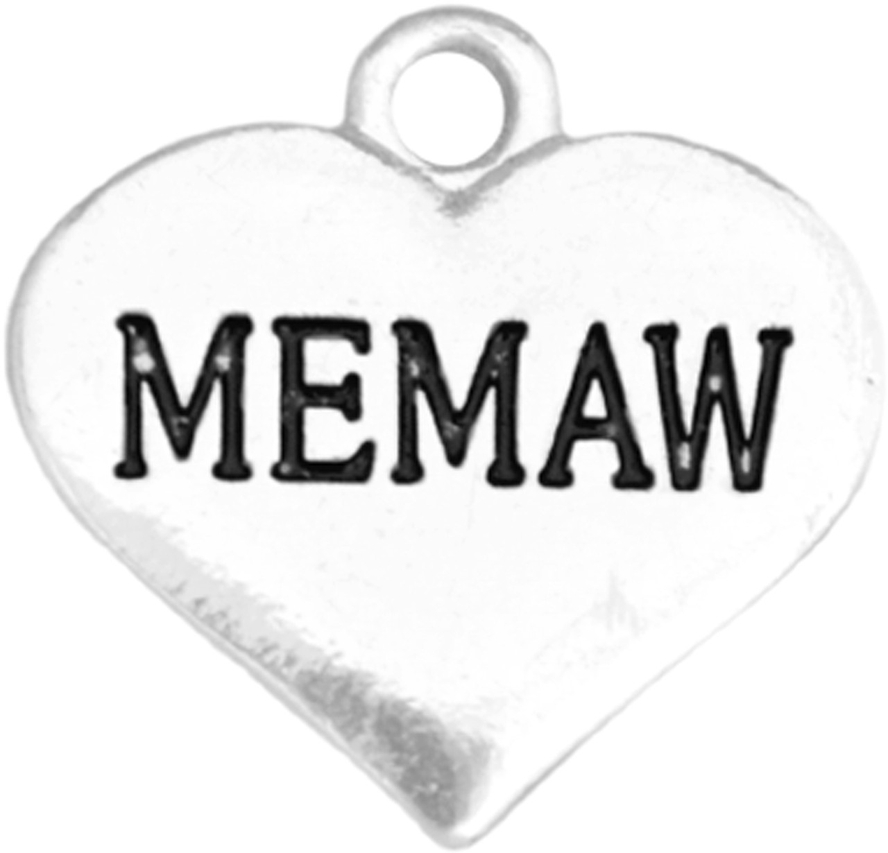 Family Accent Charm- Heart- Memaw