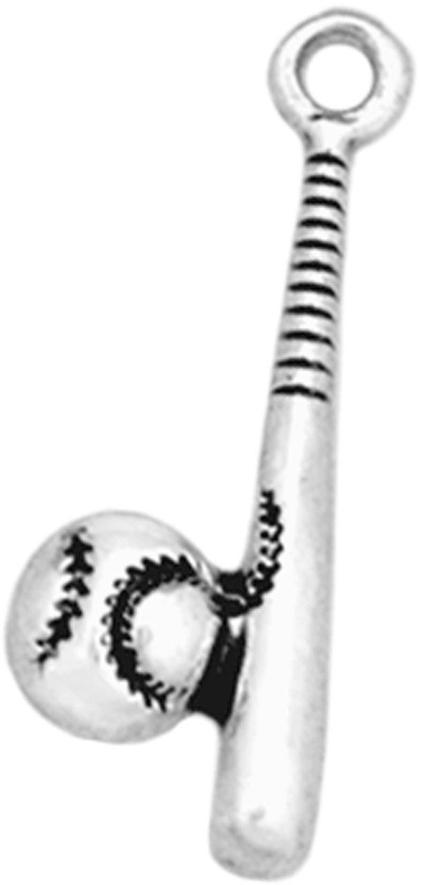 Sports Accent Charm-  Baseball Bat and Glove