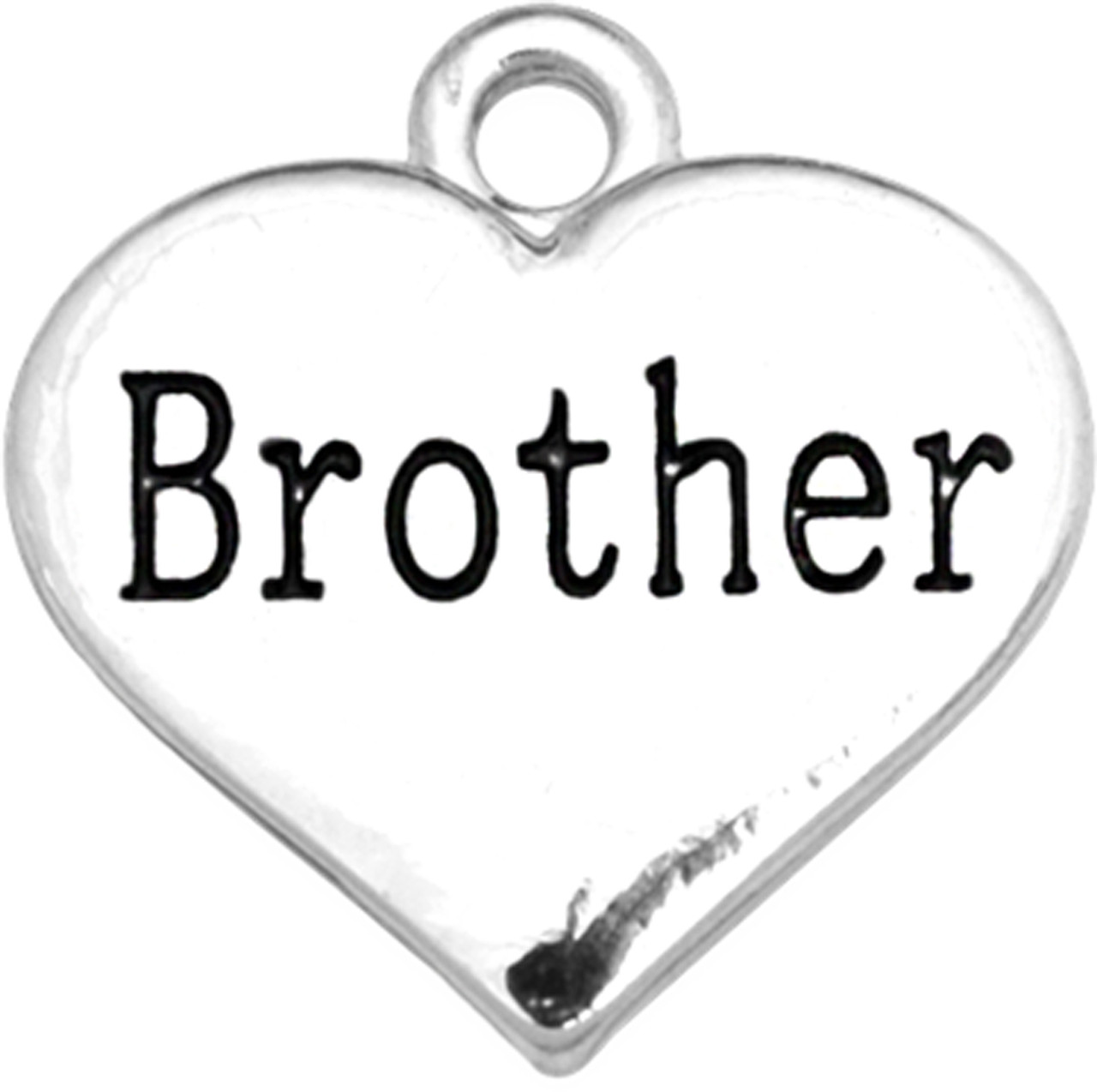 Family Accent Charm- Heart- Brother