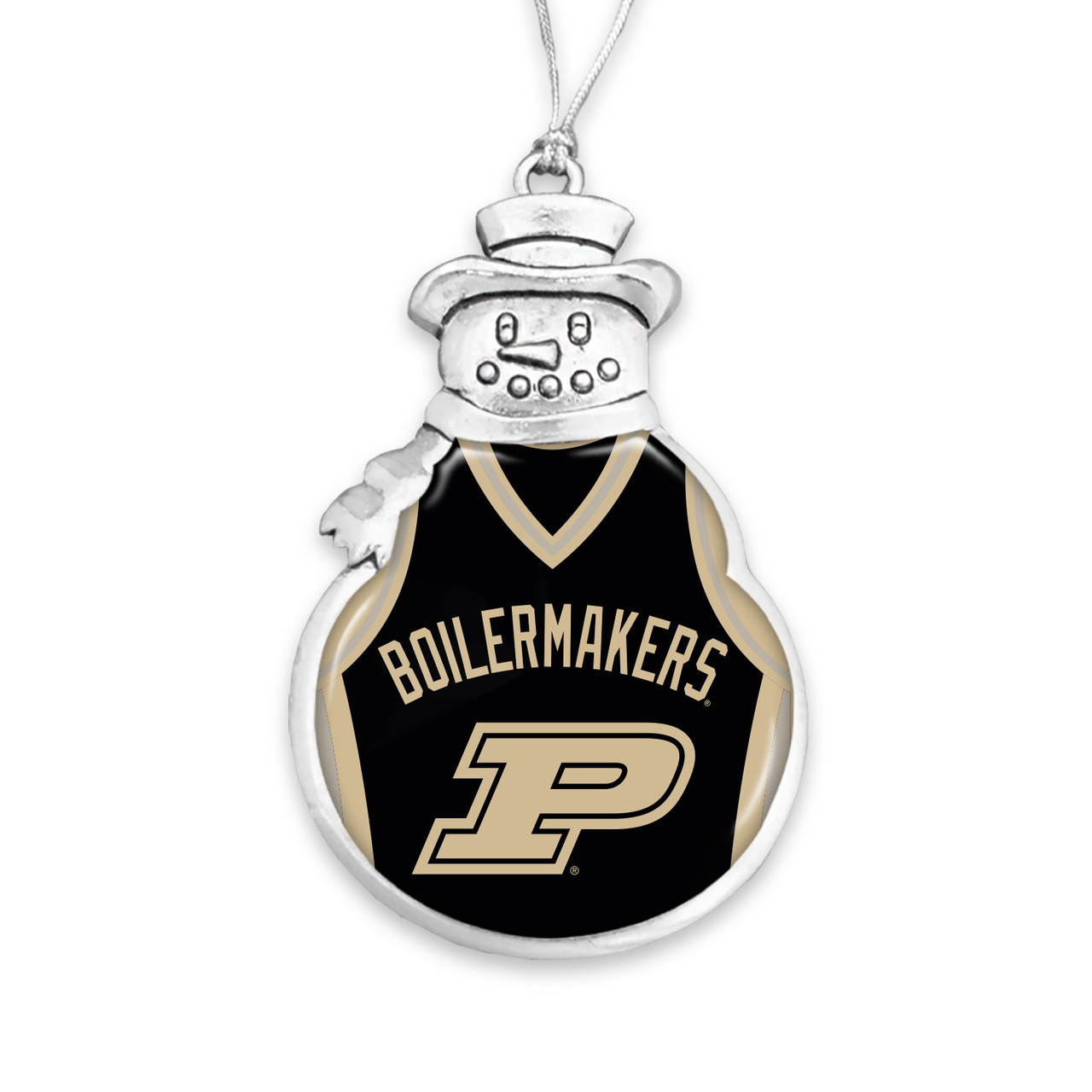 Purdue Boilermakers Christmas Ornament- Snowman with Basketball Jersey