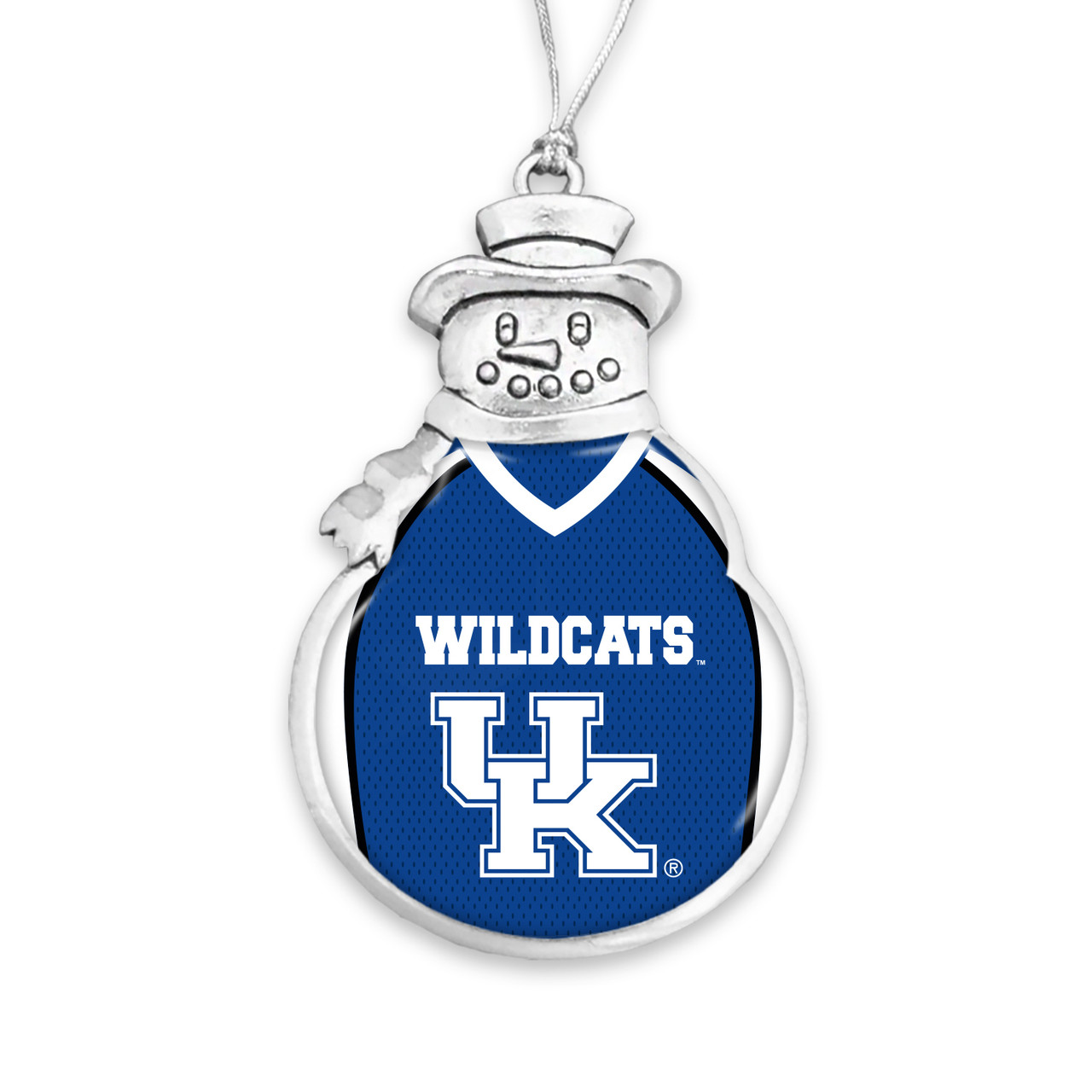 Kentucky Wildcats Snowman Ornament with Football Jersey