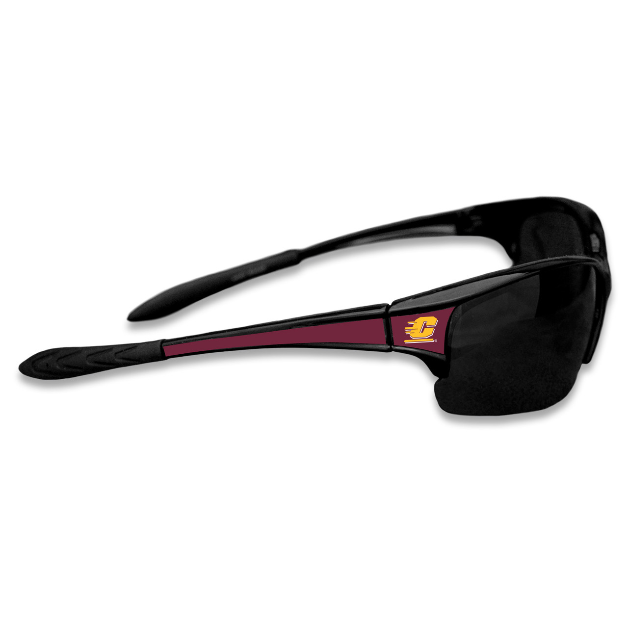 Central Michigan Chippewas Sports Rimless College Sunglasses (Black)