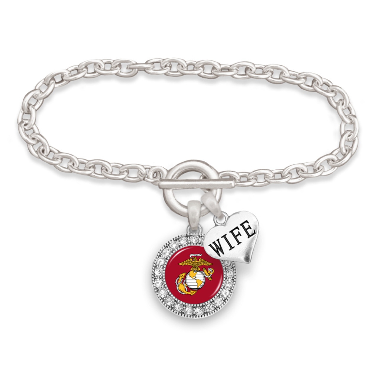 U.S. Marines Crystal Bracelet-Wife