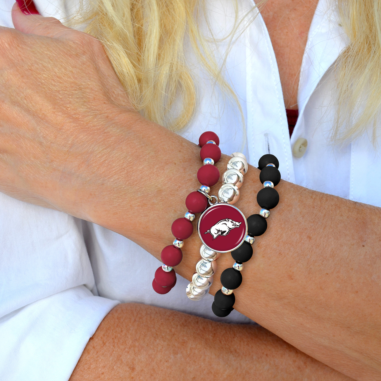 Arkansas Razorbacks Bracelet- Amanda Stack- Silicone