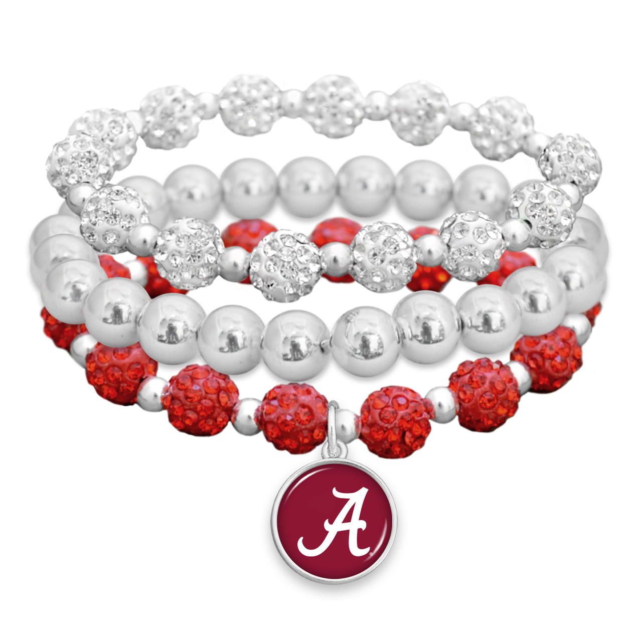 Alabama Crimson Tide Bracelet- Amanda Stack- Sparkle