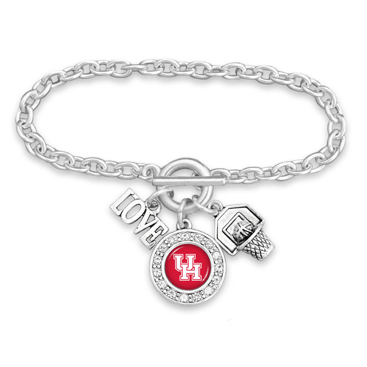 Houston Cougars Bracelet- Basketball, Love and Logo