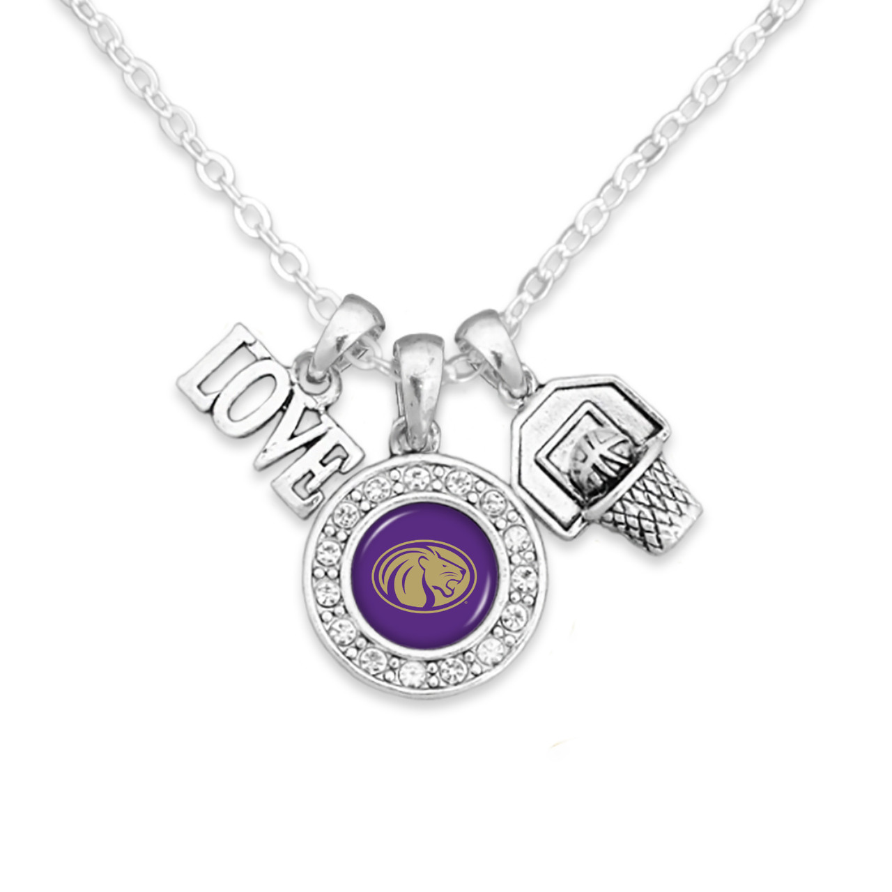 North Alabama Lions Basketball, Love and Logo Bracelet