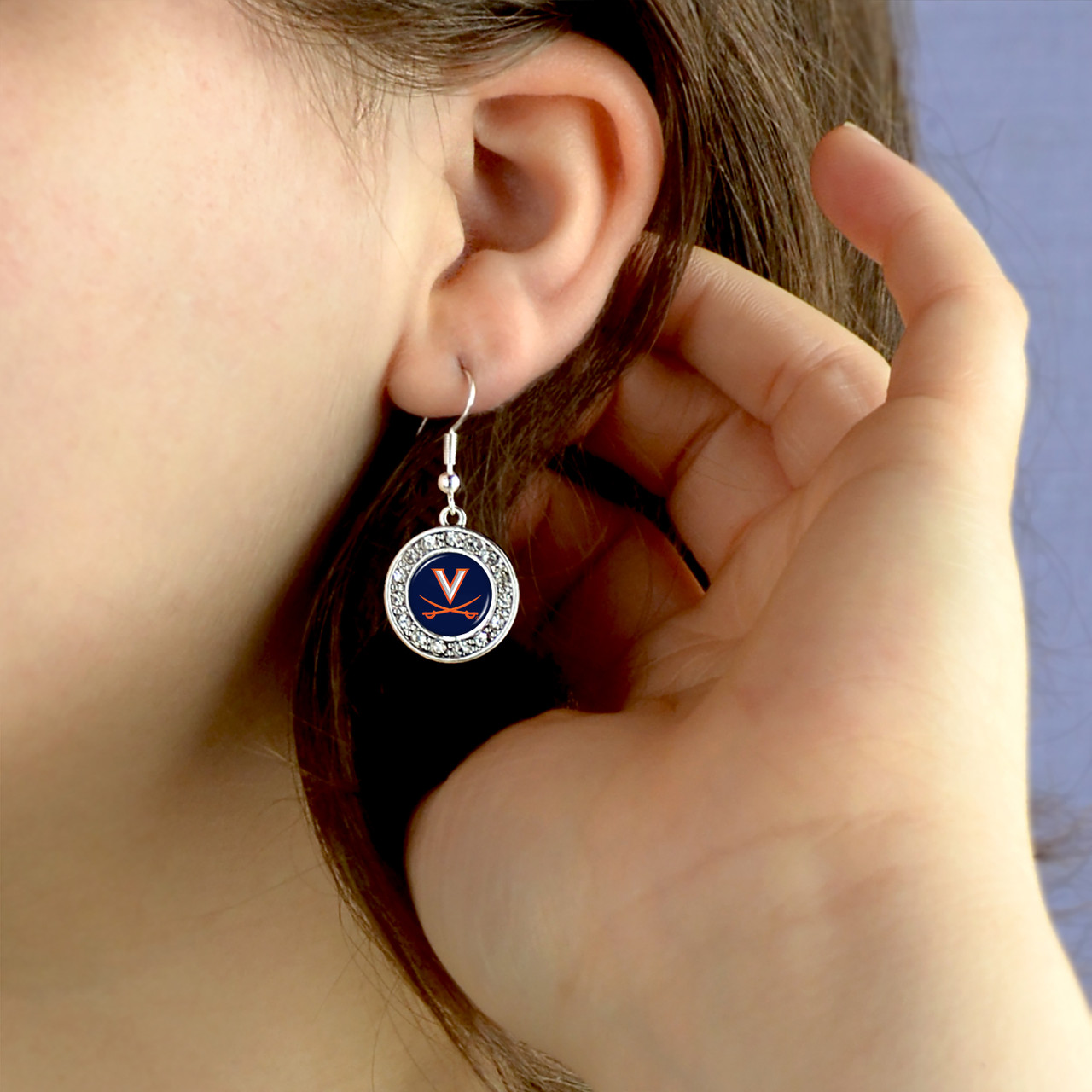 Virginia Cavaliers Earrings-  Abby Girl