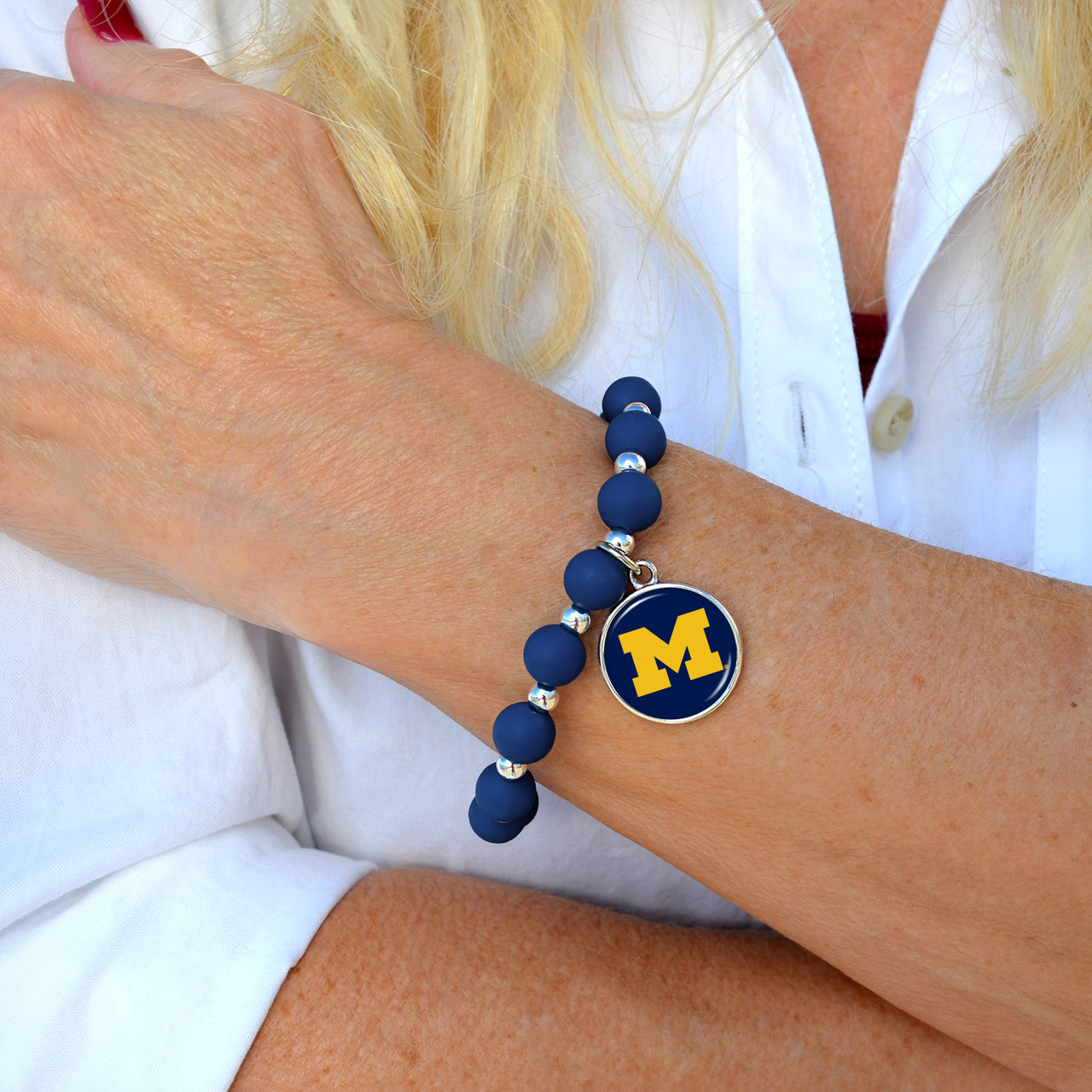 Michigan Wolverines Bracelet- Leah