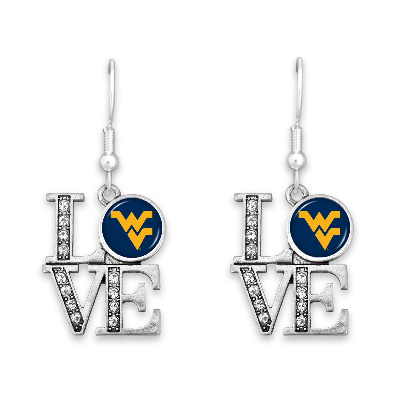 West Virginia Mountaineers Earrings- LOVE