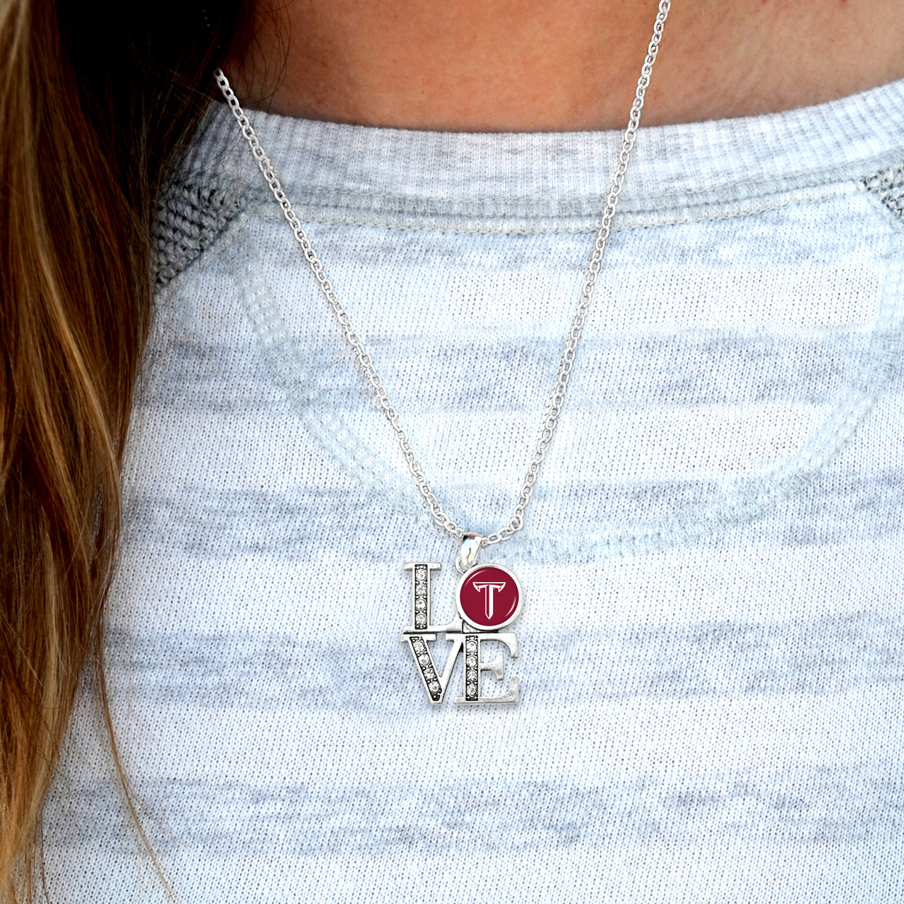 Double T Pendant on Silver Necklace – Red Raider Outfitter