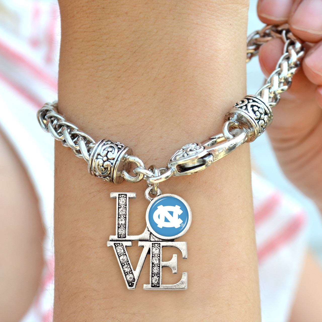 North Carolina Tar Heels Bracelet- LOVE