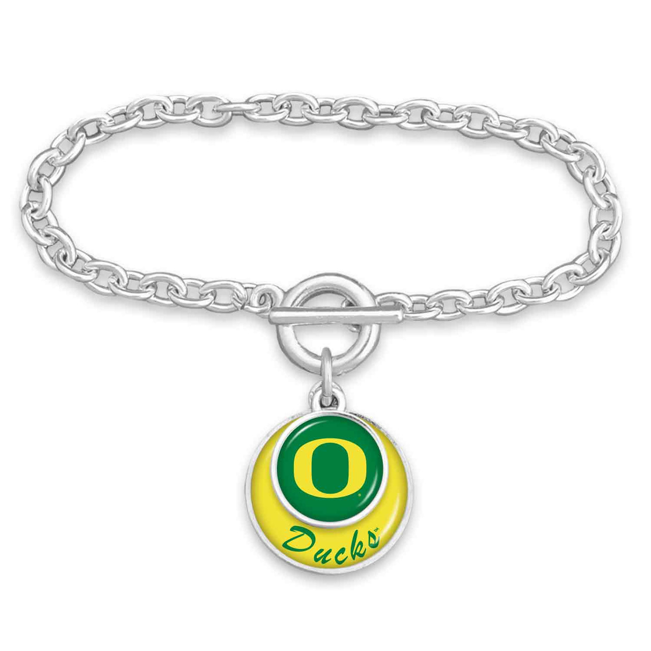 Oregon Ducks Bracelet- Stacked Disk