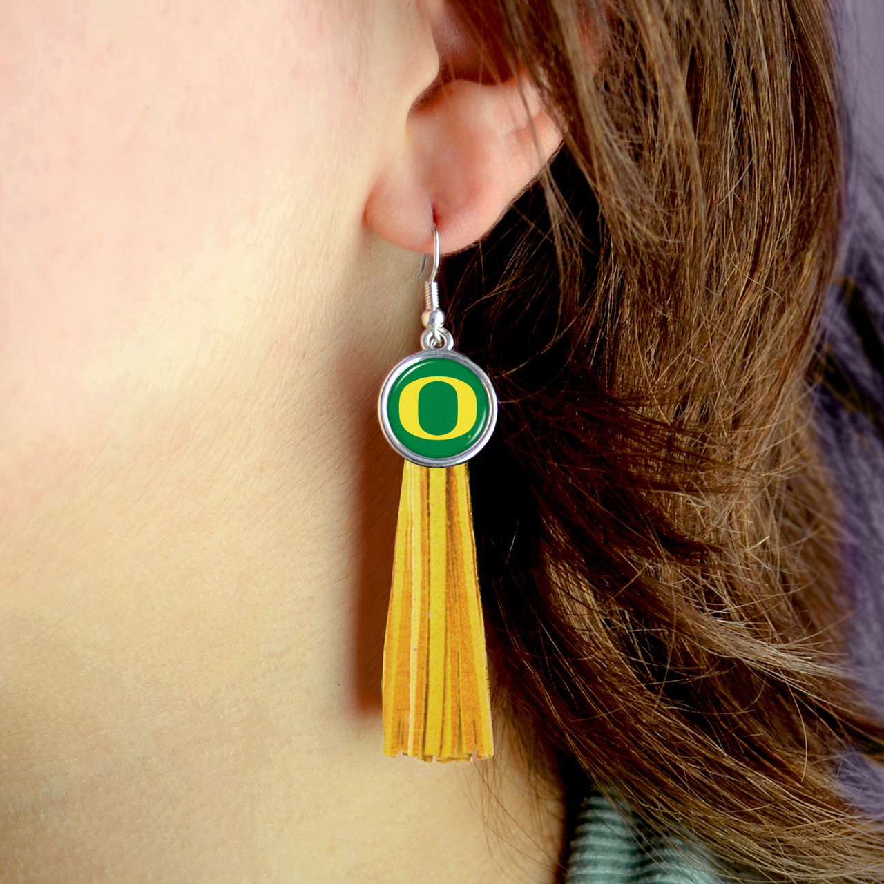 Oregon Ducks Earrings-  Harper