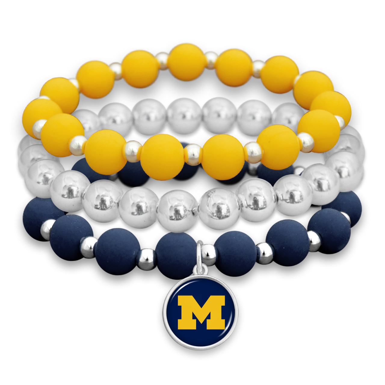 Michigan Wolverines Bracelet- Amanda Stack- Silicone