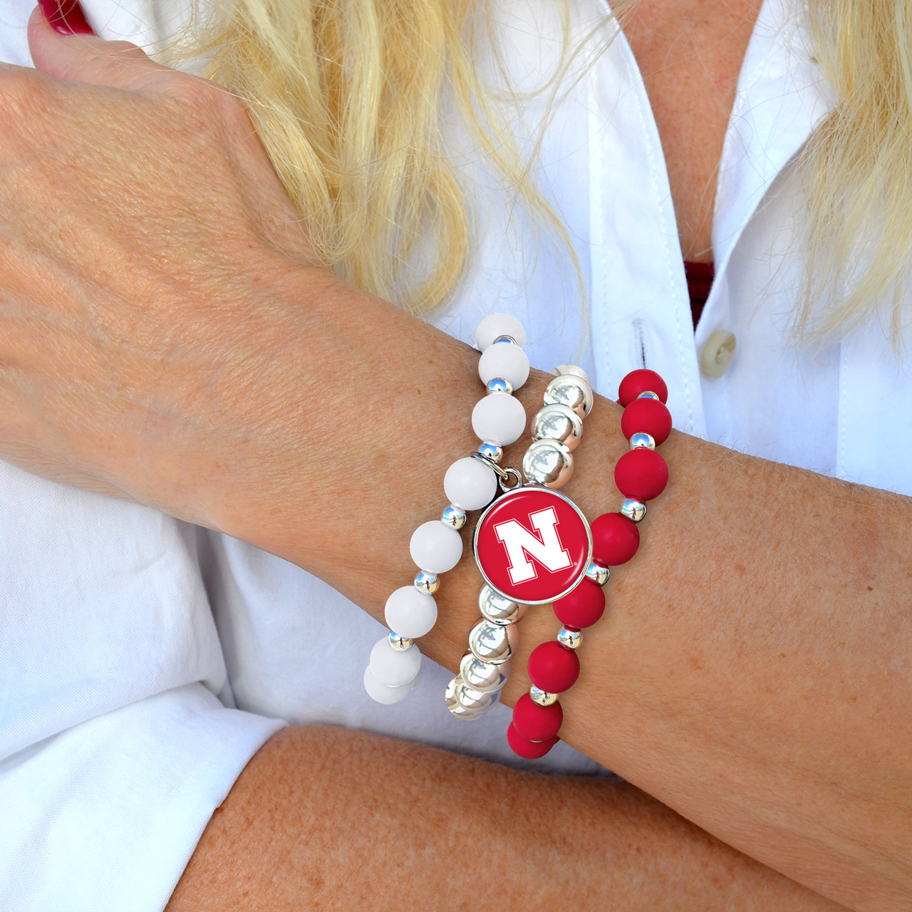 Nebraska Cornhuskers Bracelet- Amanda Stack- Silicone