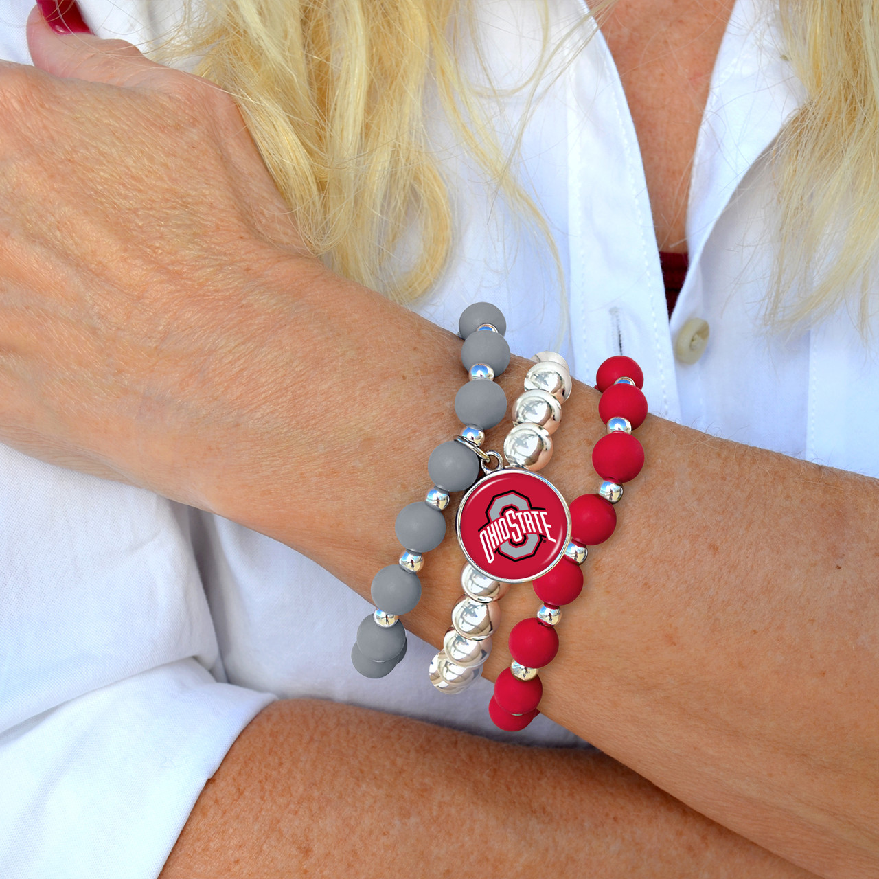 Ohio State Buckeyes Bracelet- Amanda Stack- Silicone