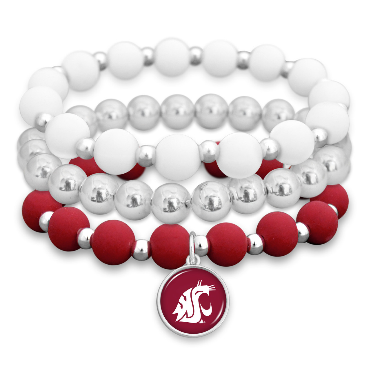 Washington State Cougars Bracelet- Amanda Stack- Silicone