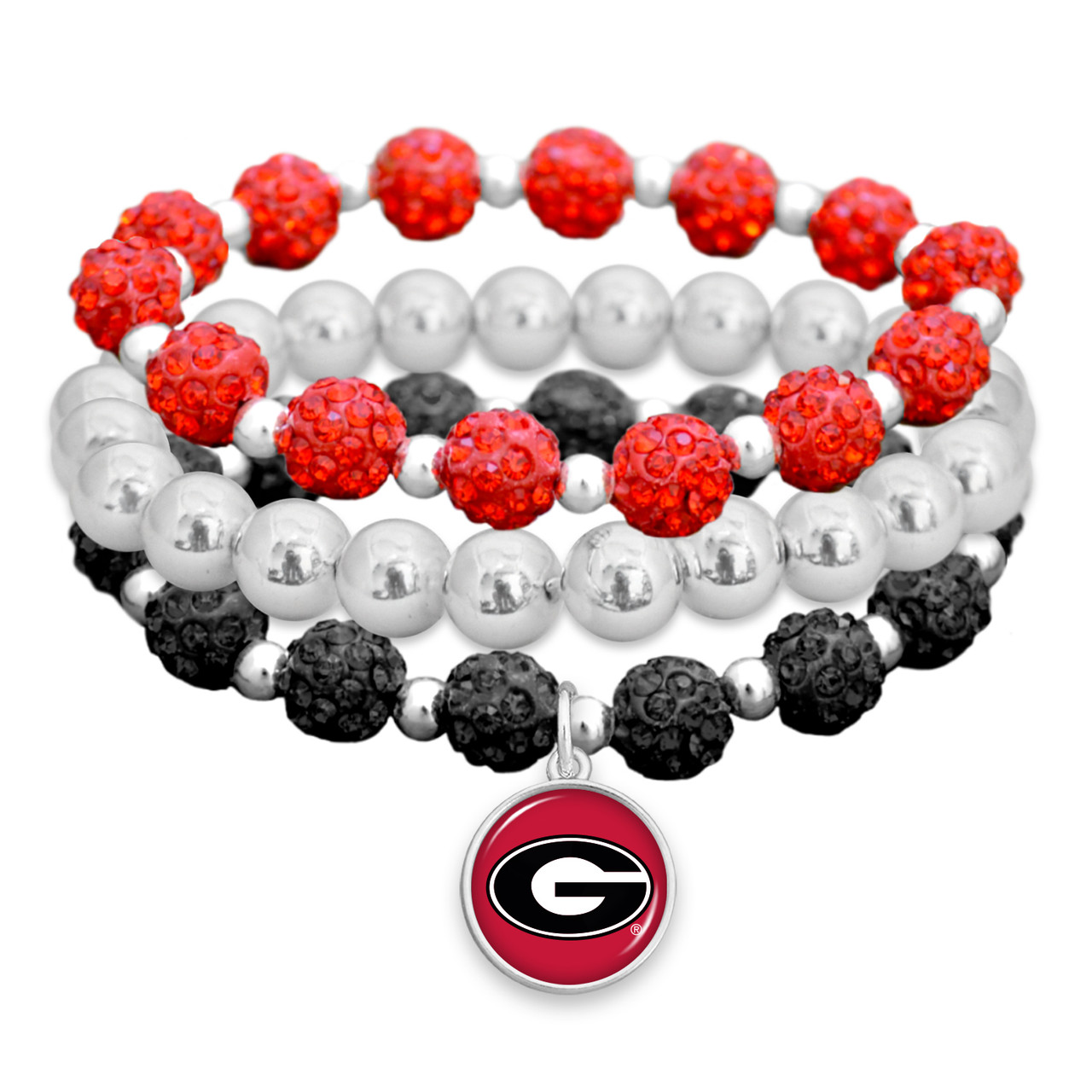 Georgia Bulldogs Bracelet- Amanda Stack- Sparkle