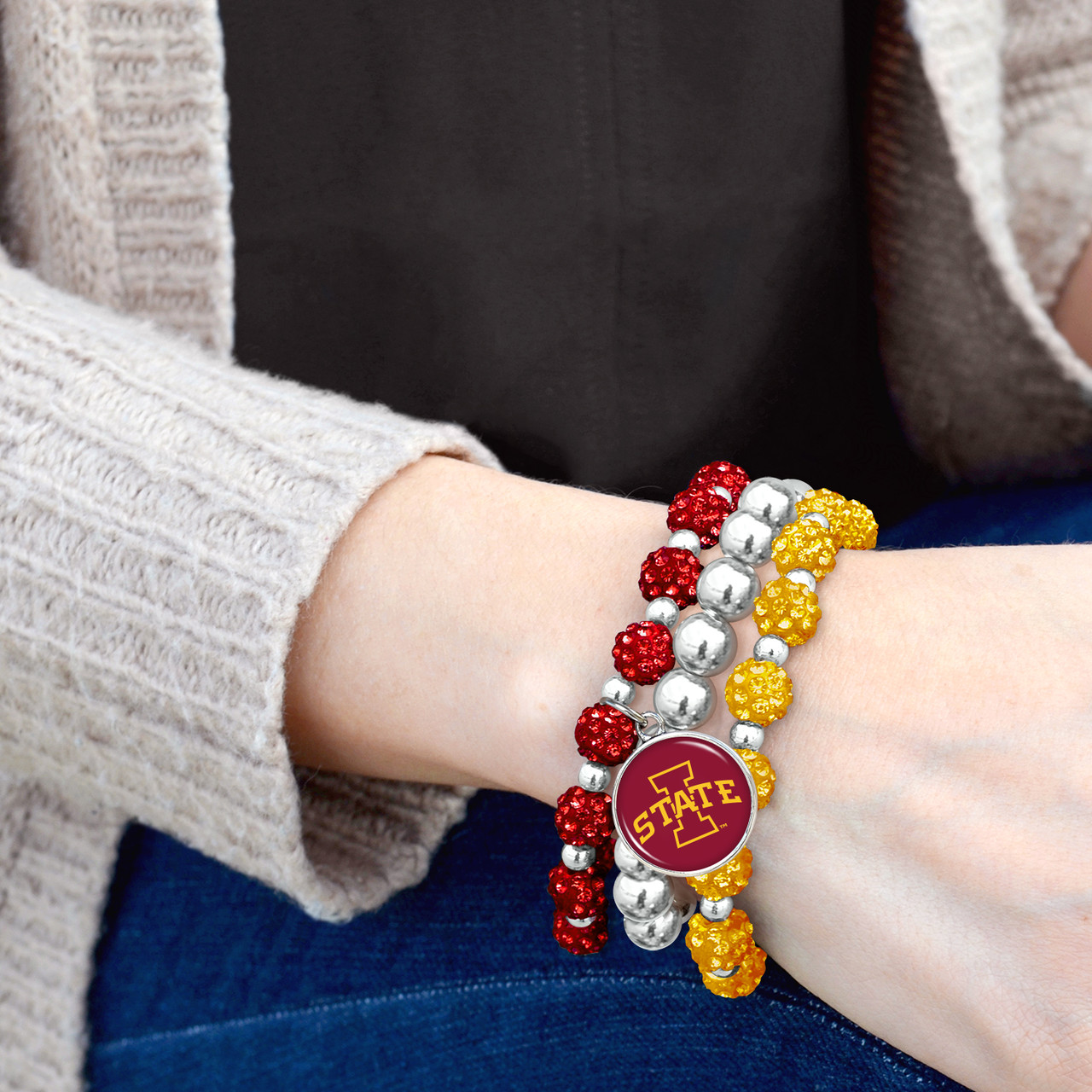 Iowa State Cyclones Bracelet- Amanda Stack- Sparkle