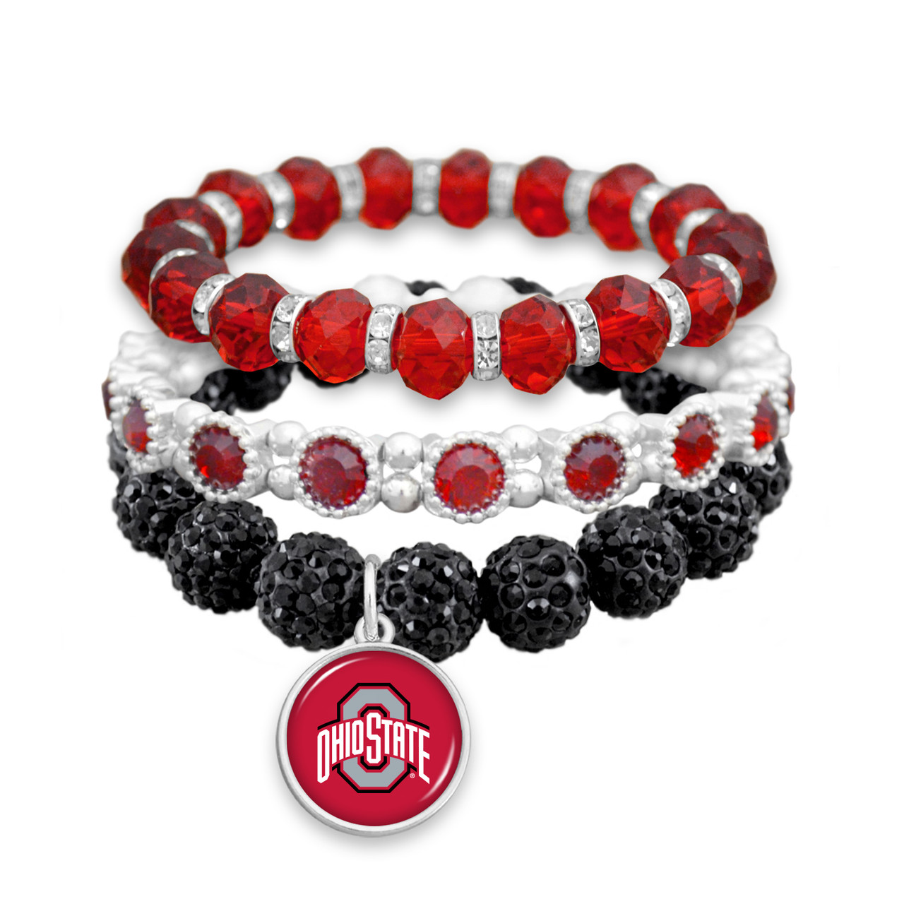 Ohio State Buckeyes Bracelet- Amanda Stack- Crystal
