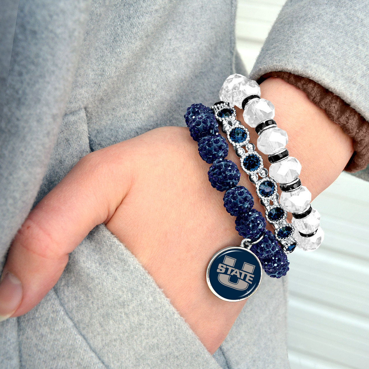 Utah State Aggies Bracelet- Amanda Stack- Crystal