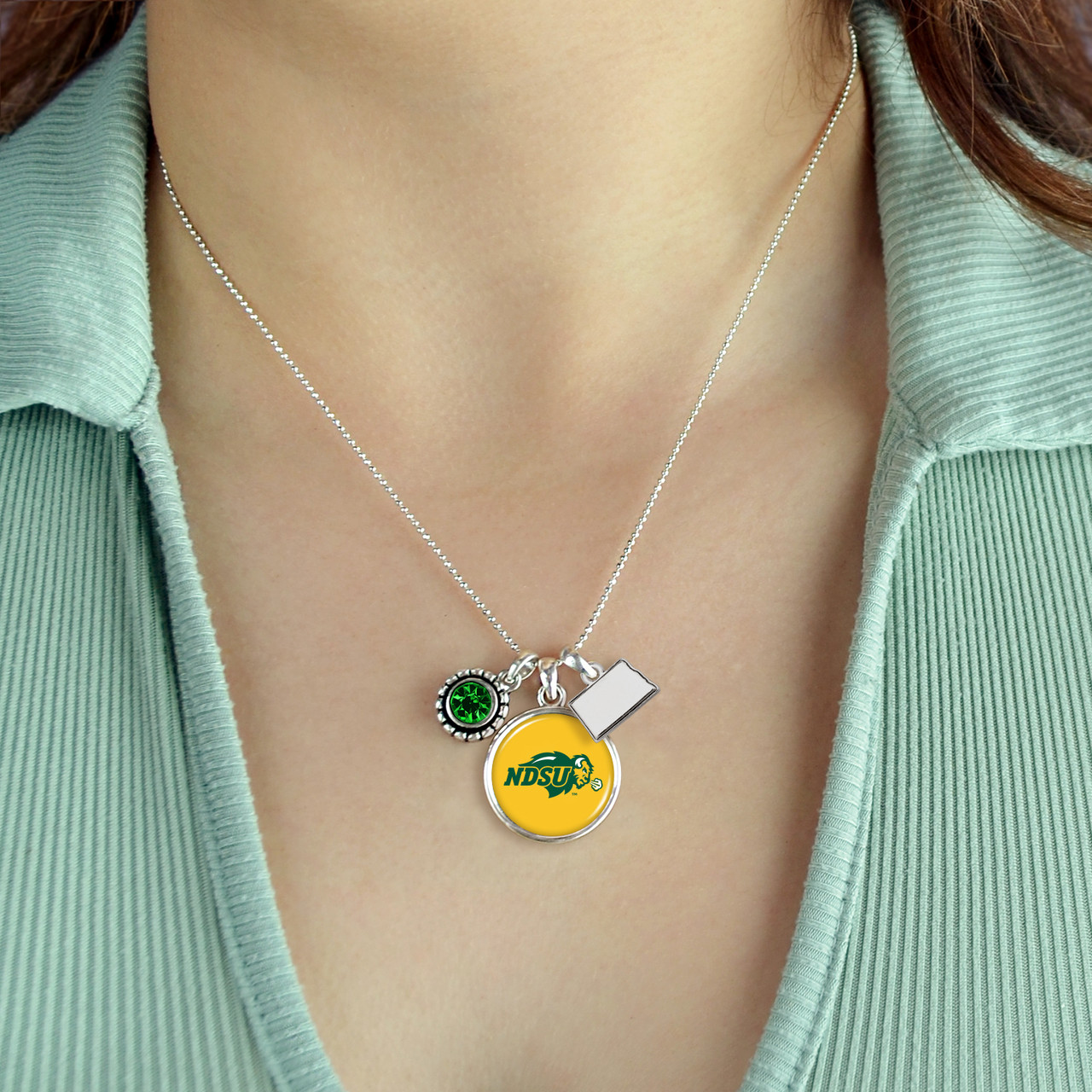 North Dakota State Bison Necklace- Home Sweet School