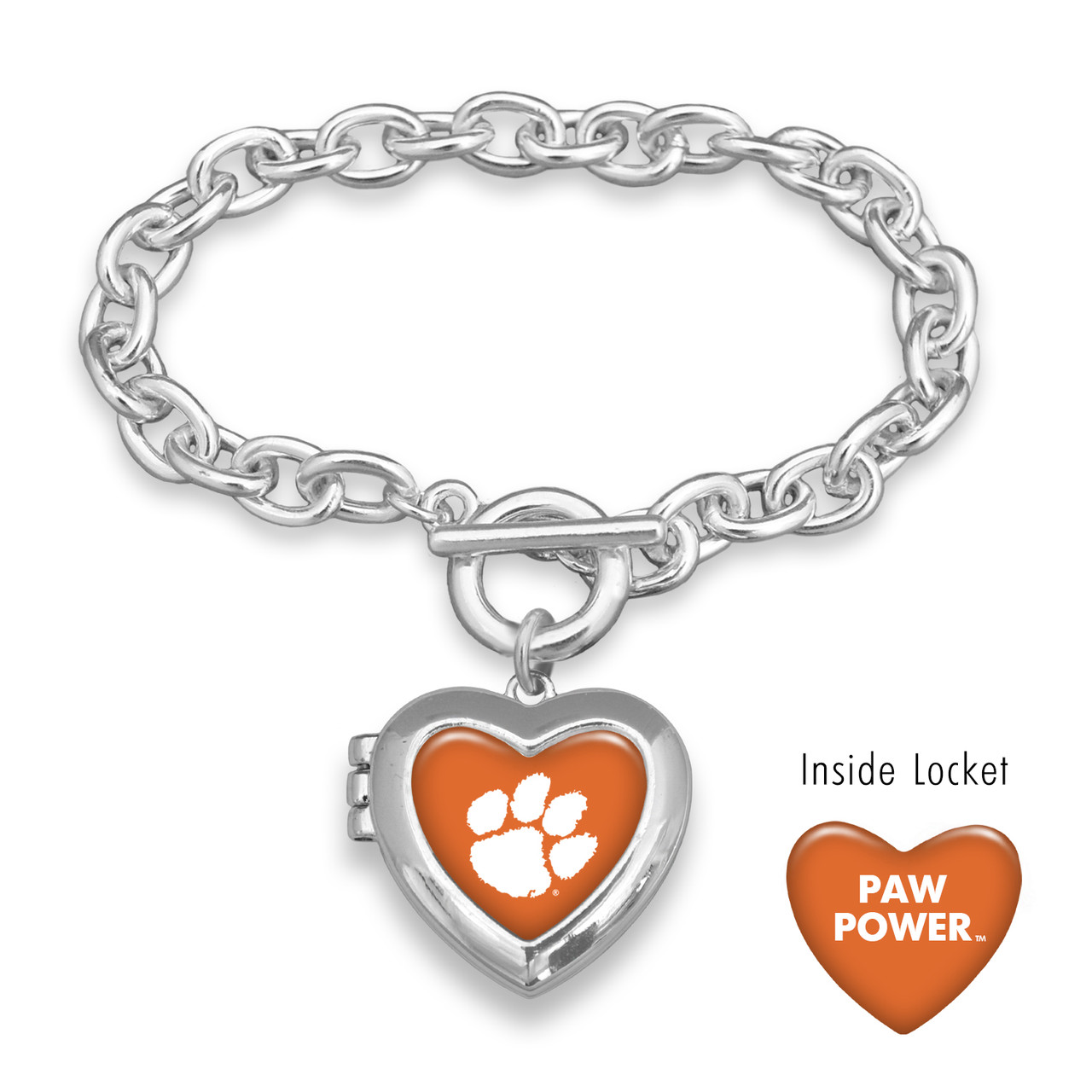 Clemson Tigers Toggle Bracelet- Bella Locket