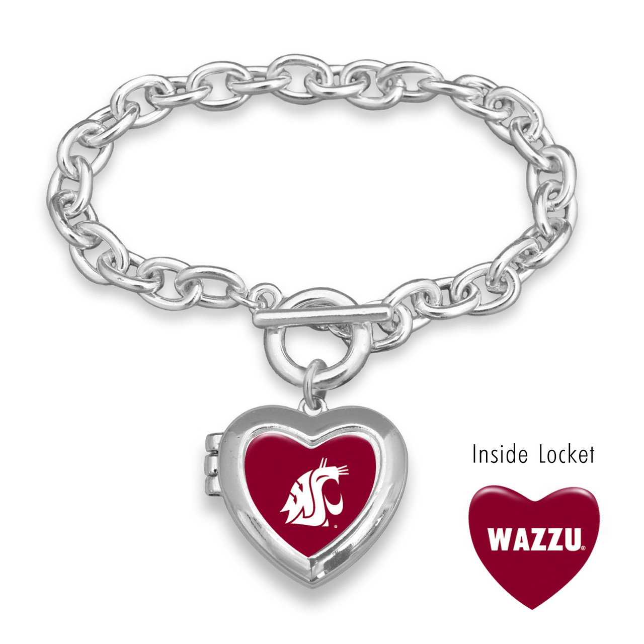 Washington State Cougars Toggle Bracelet- Bella Locket