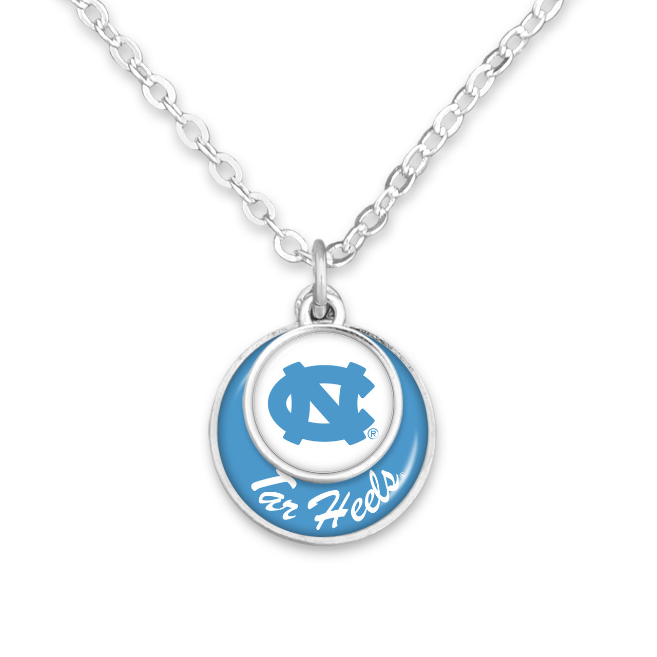 North Carolina Tar Heels Necklace- Stacked Disk