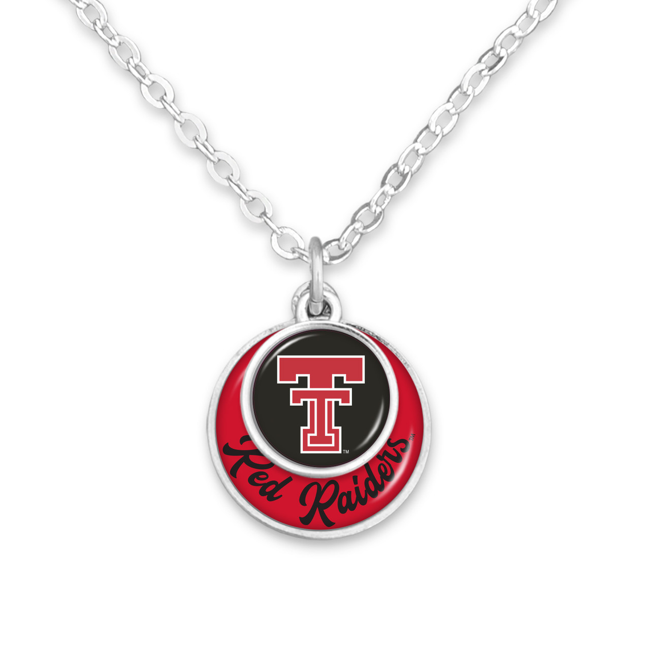 Texas Tech Raiders Necklace- Stacked Disk