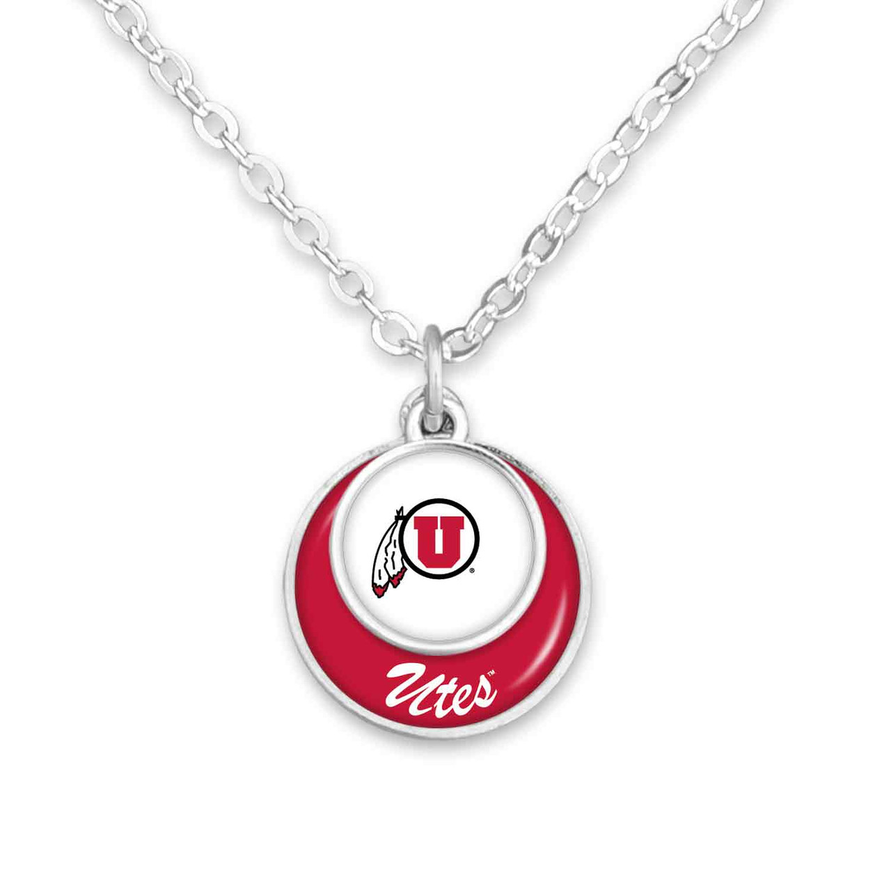 Utah Utes Necklace- Stacked Disk