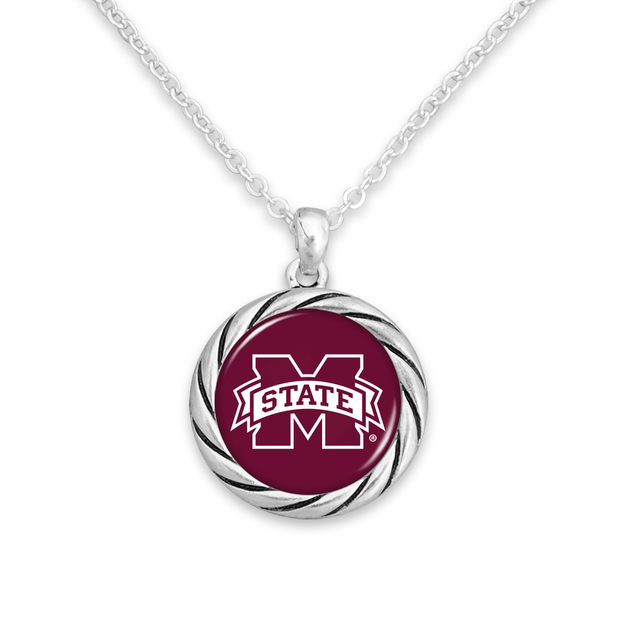 Mississippi State Bulldogs Necklace- Twisted Rope