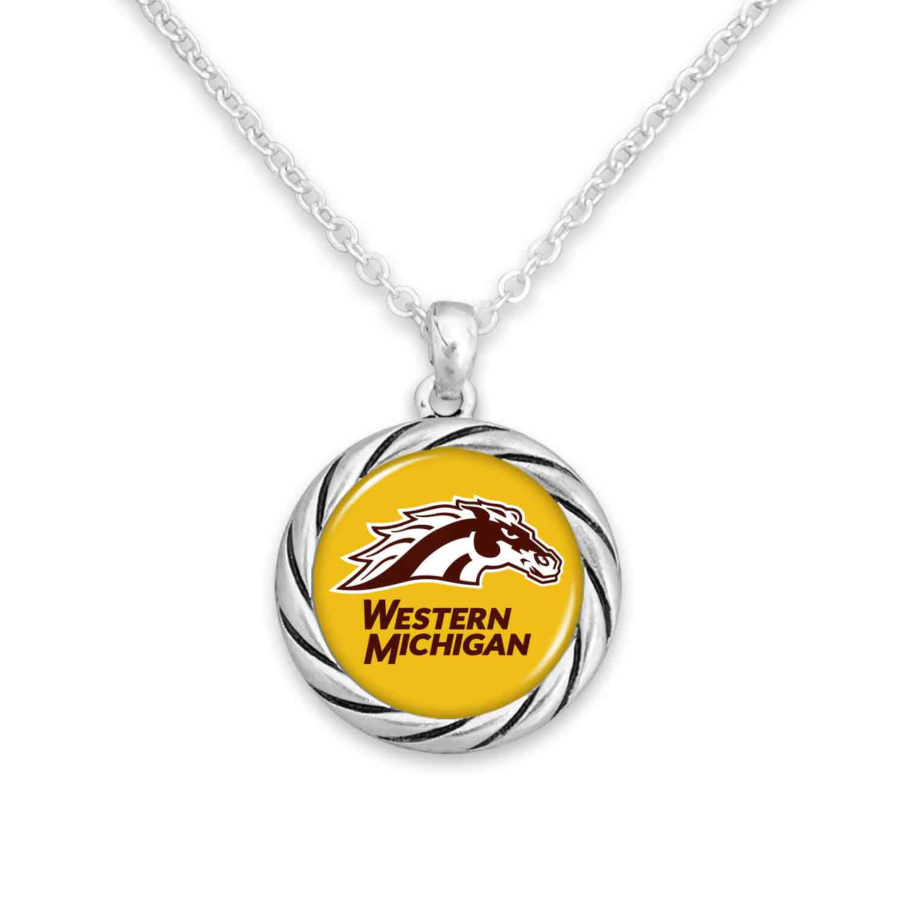 Western Michigan Broncos Necklace- Twisted Rope