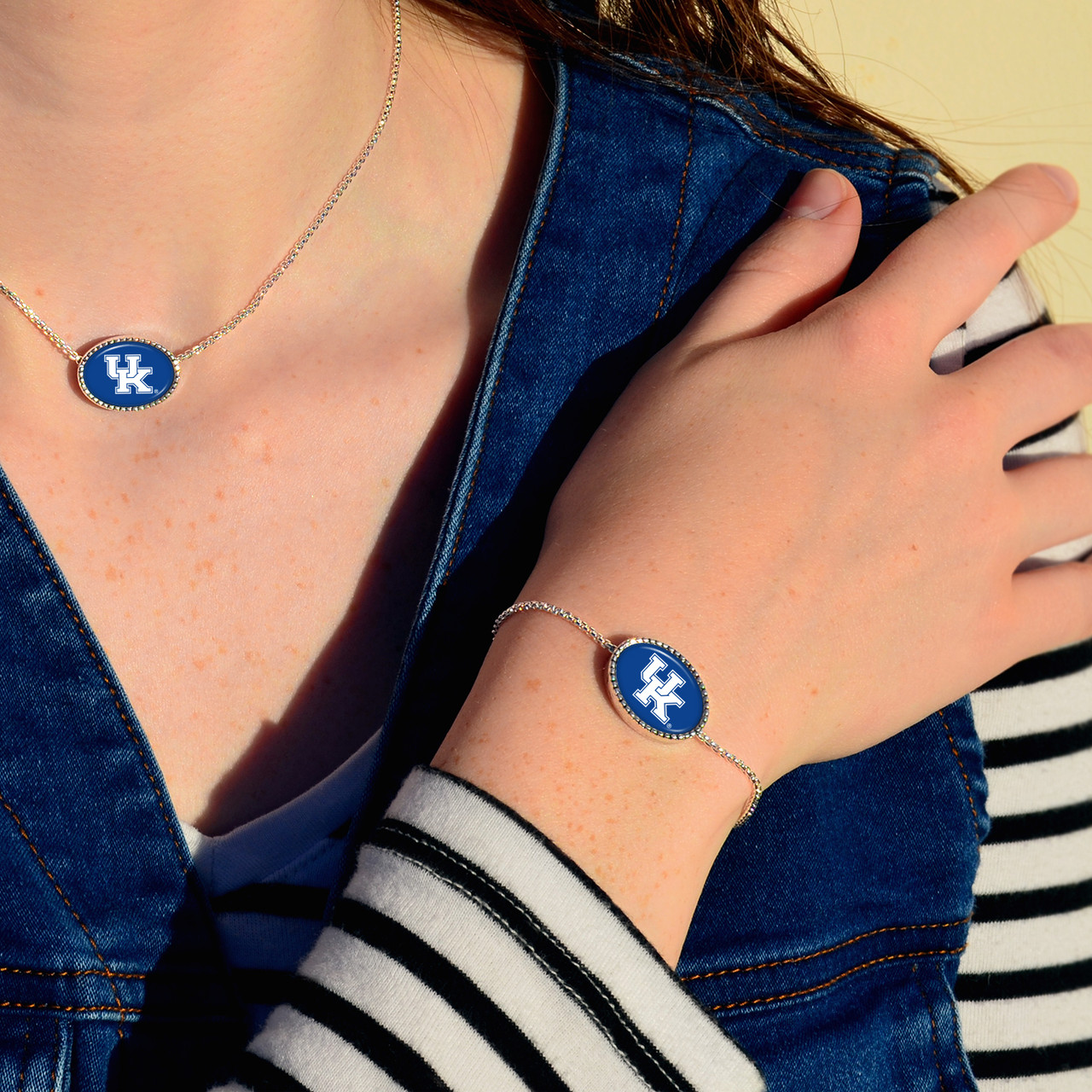 Kentucky Wildcats Bracelet- Kennedy (Adjustable Slider Bead)