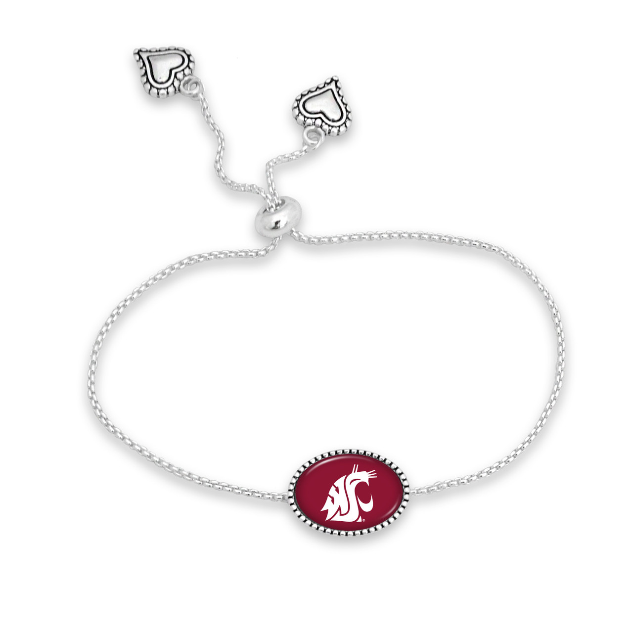 Washington State Cougars Bracelet- Kennedy (Adjustable Slider Bead)