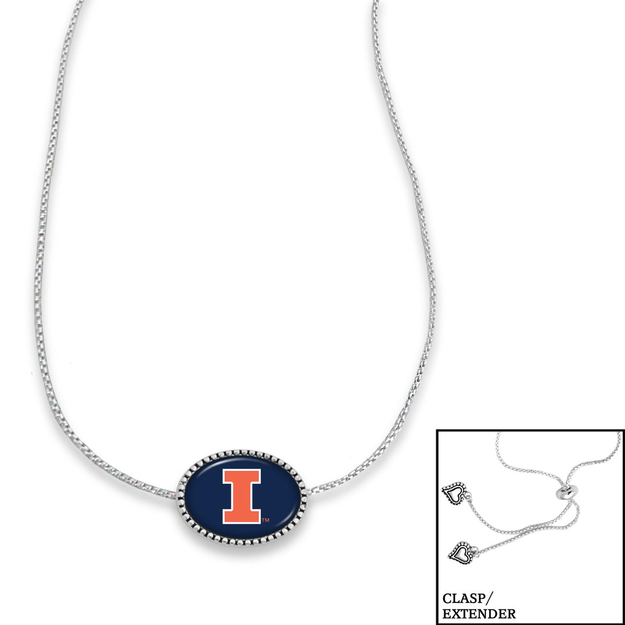 Illinois Illinis Adjustable Slider Bead Necklace- Kennedy