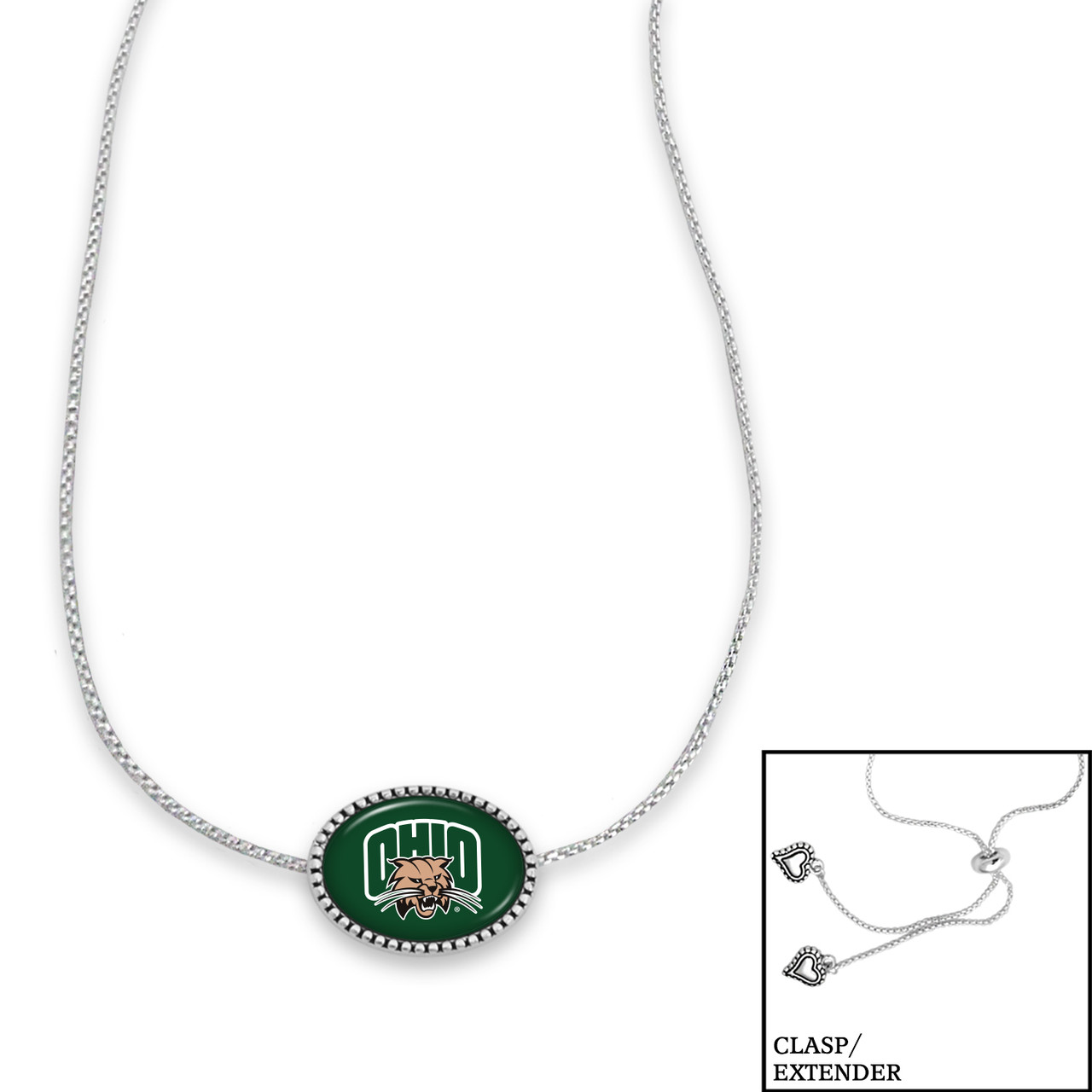 Ohio Bobcats Necklace- Kennedy (Adjustable Slider Bead)