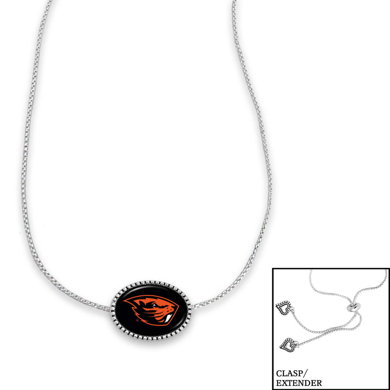 Oregon State Beavers Necklace- Kennedy (Adjustable Slider Bead)