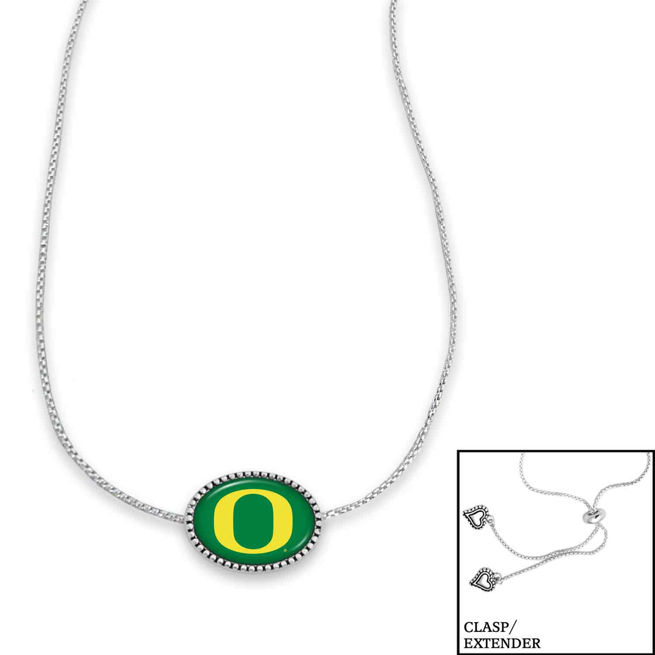 Oregon Ducks Necklace- Kennedy (Adjustable Slider Bead)