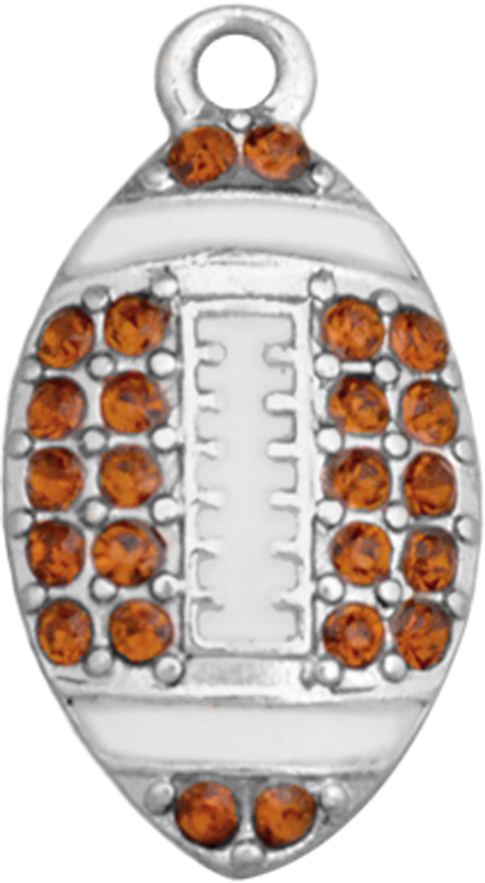 Sports Charm- Crystal Football Abby Girl™