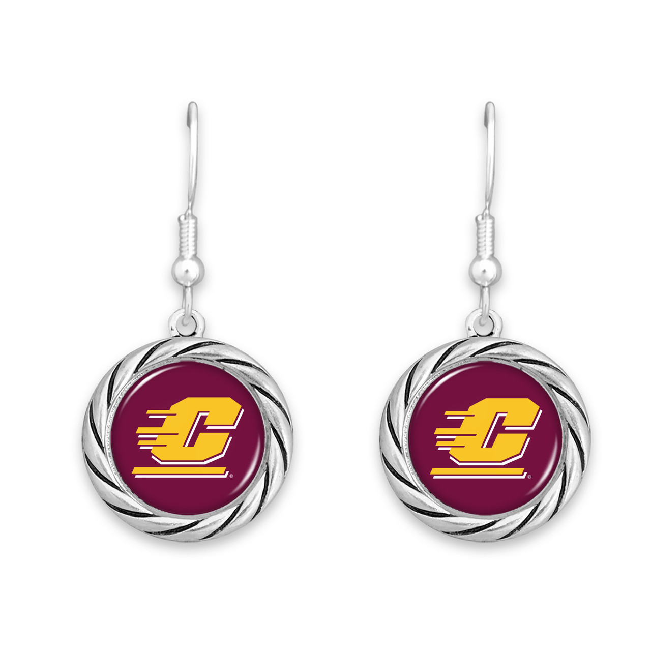 Central Michigan Chippewas Earrings- Twisted Rope