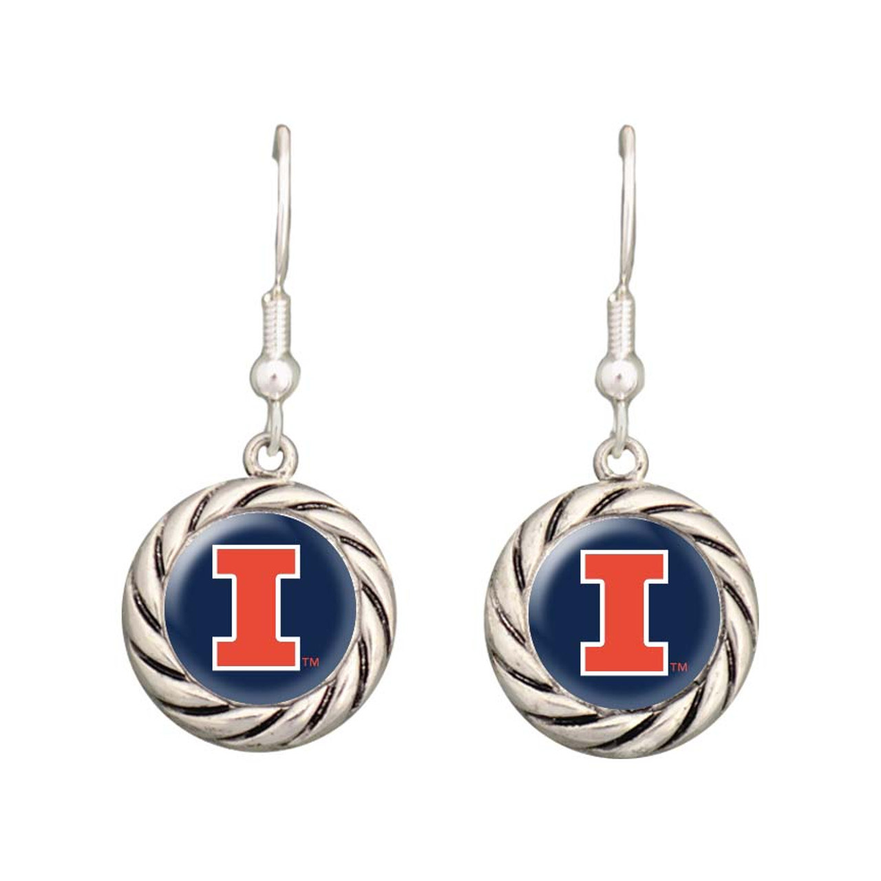 Illinois Illinis Earrings- Twisted Rope