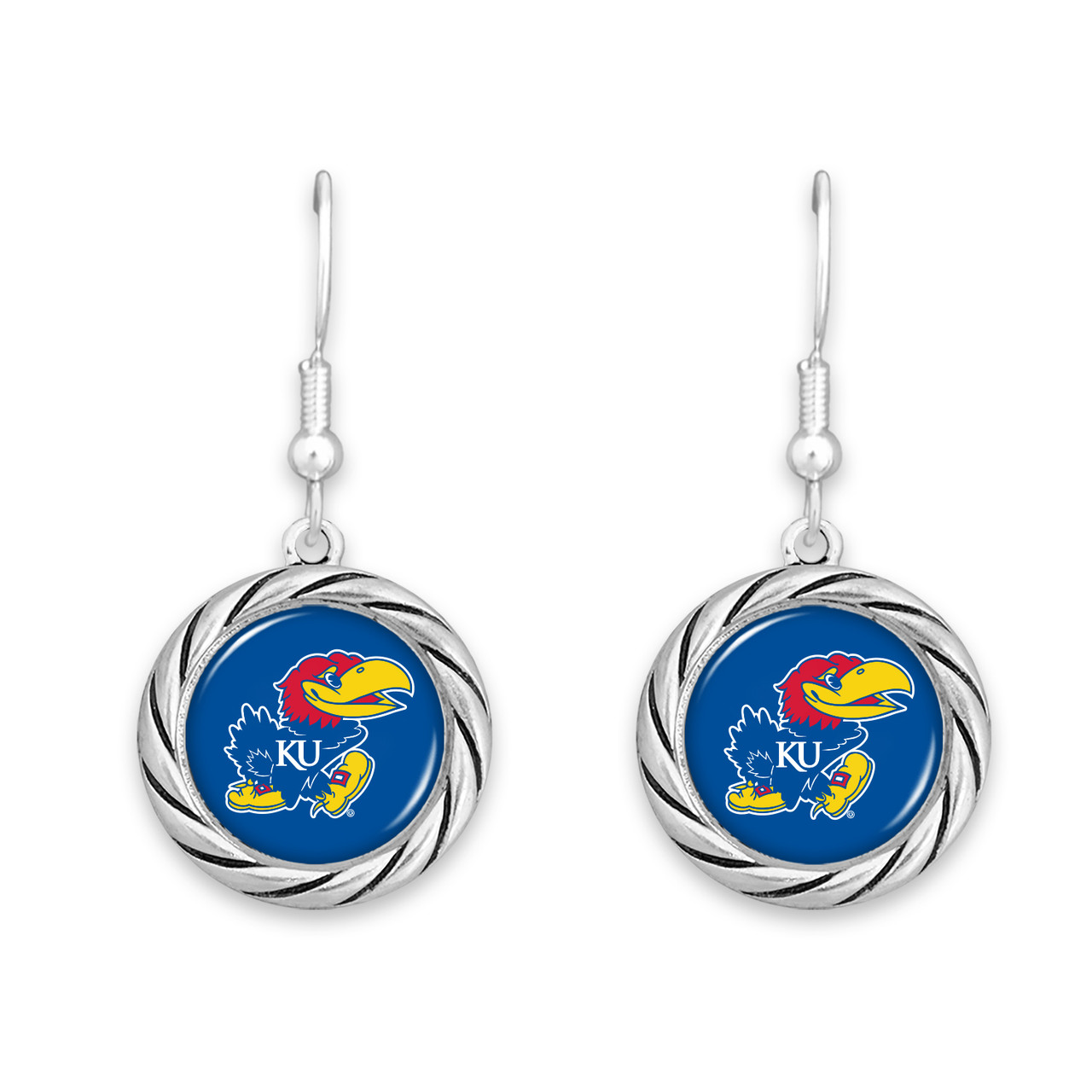 Kansas Jayhawks Earrings- Twisted Rope