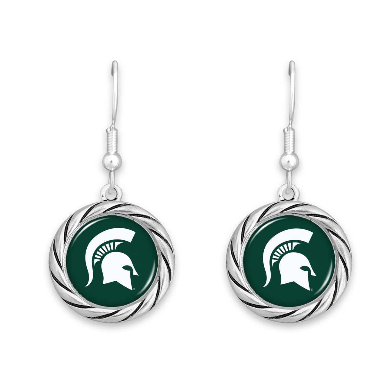 Michigan State Spartans Earrings- Twisted Rope